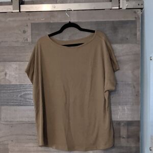 Martha Stewart Tan Short Sleeve Tee 2 Shirts Brown And Beige